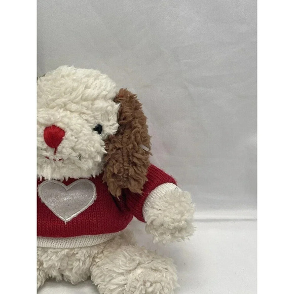 Dan Dee  Valentines Dog with Red Heart sweater  Plush Stuffed Animal Toy - Picture 4 of 14